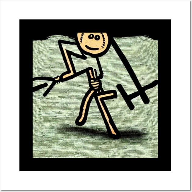 Vintager Stick Figure Wall Art by Stick Figure103